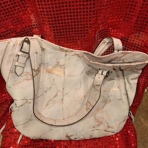 Aimee Kestenberg Bag. White & Gold Leather